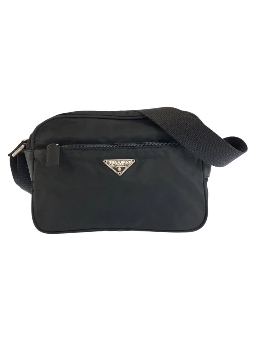Prada Tessuto Black Nylon Shoulder Bag Pochette